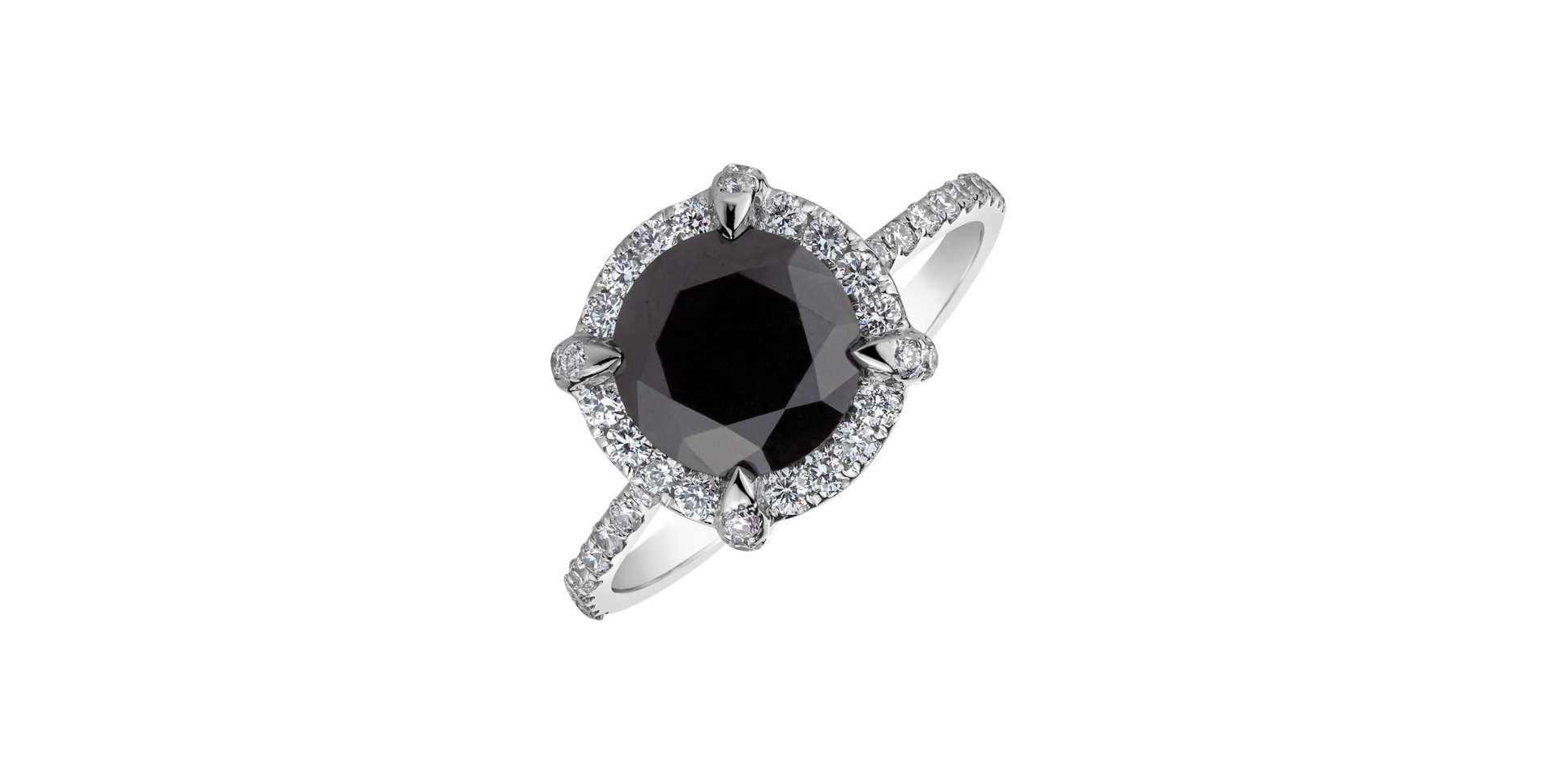Ring with black and white diamonds Moniqua