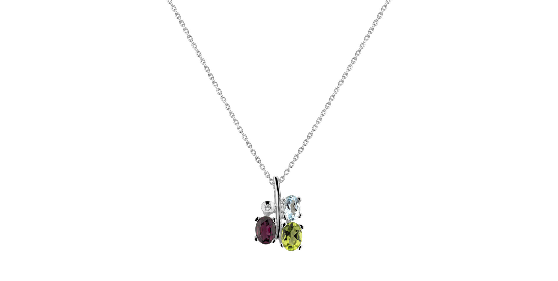 Diamond pendant with gemstones Neverlands Gift