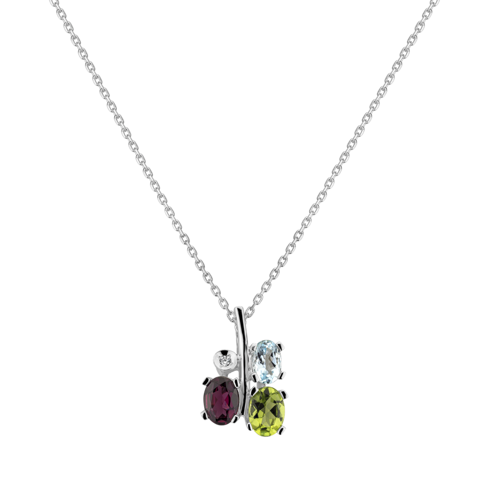 Diamond pendant with gemstones Neverlands Gift