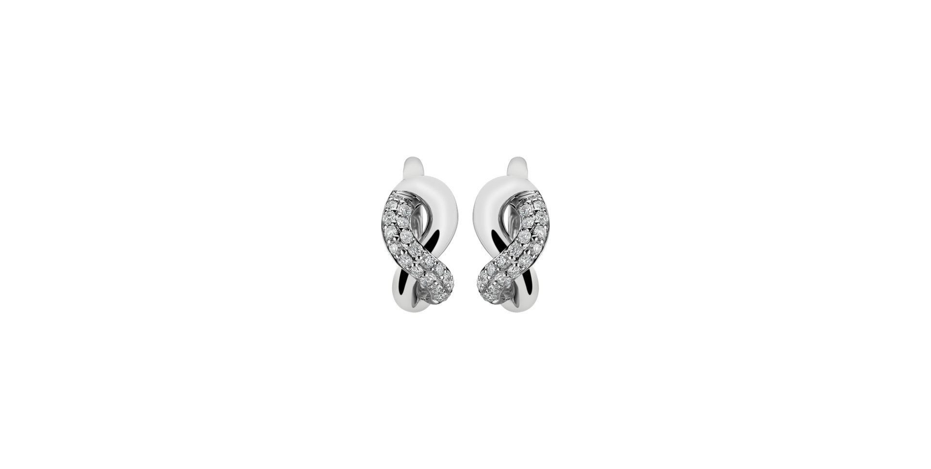 Diamond earrings Moon Infinity