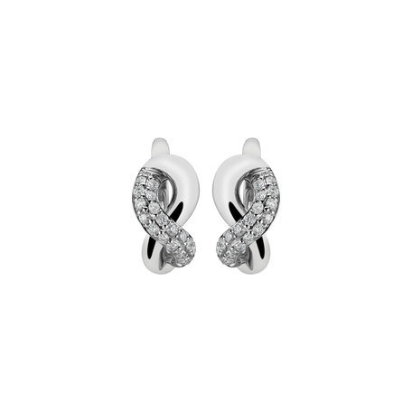 Diamond earrings Moon Infinity