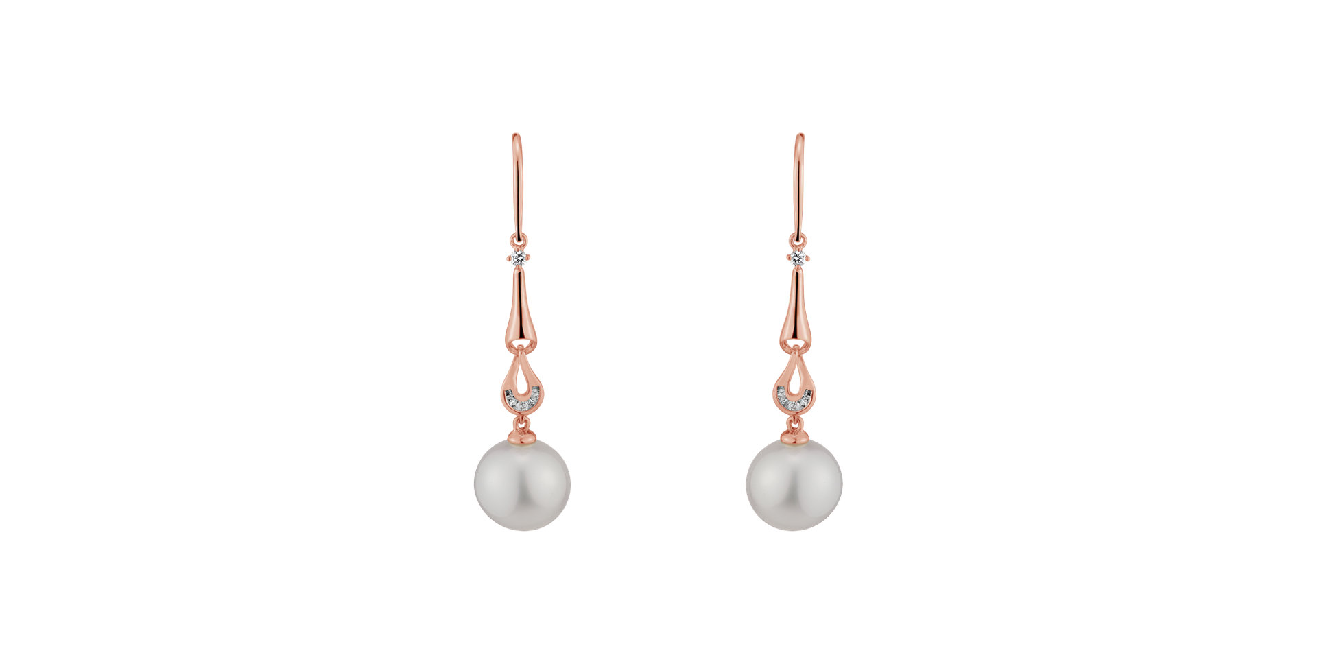 Diamond earrings with Pearl Ocean Orchestra