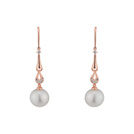 Diamond earrings with Pearl Ocean Orchestra