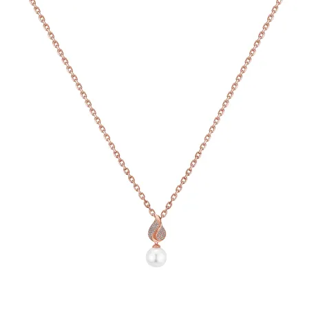 Diamond pendant with Pearl Nymph Tear