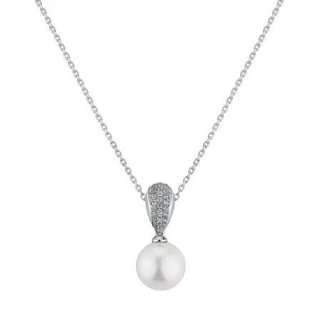 Diamond pendant with Pearl Lavish Shore