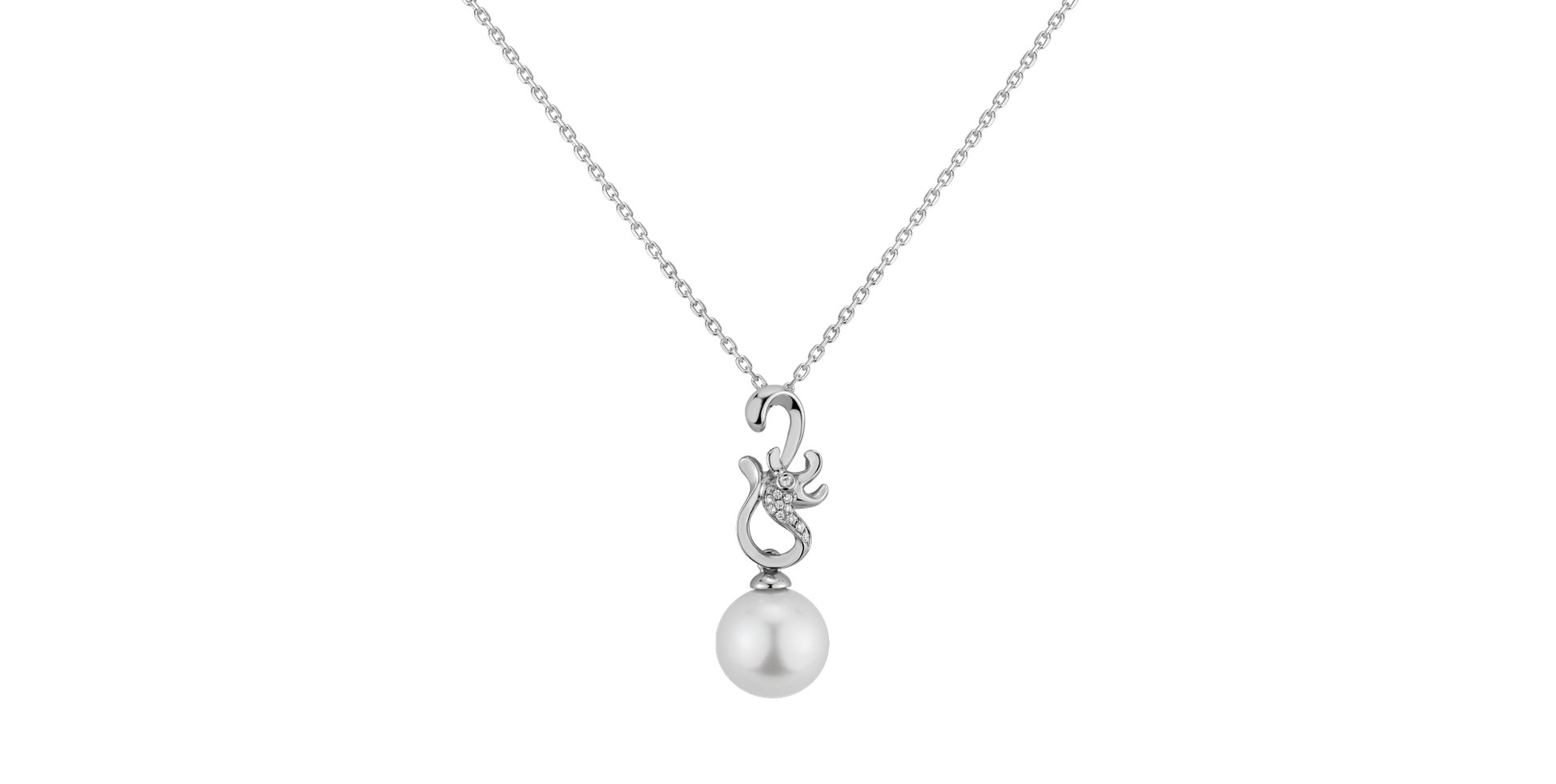 Diamond pendant with Pearl Enchanting Lagoon