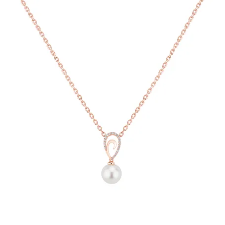 Diamond pendant with Pearl Poseidon's Soul