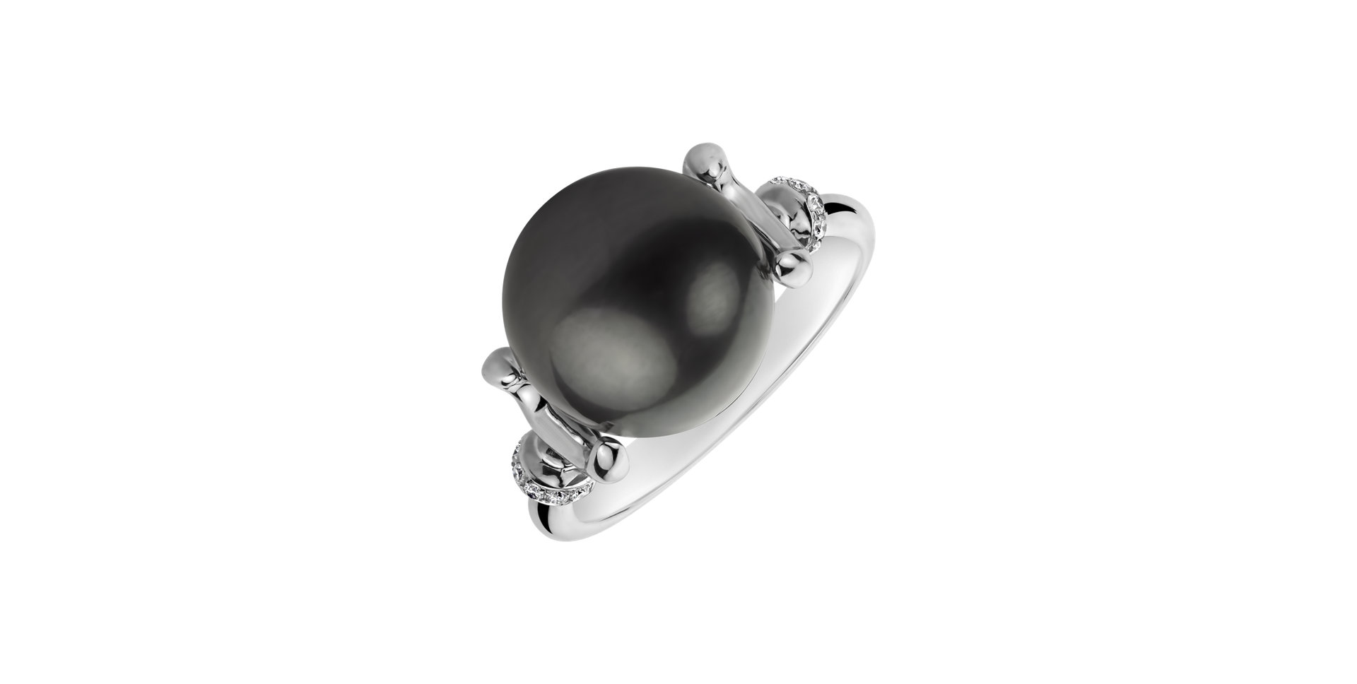 Diamond ring with Pearl Harmonic Oasis