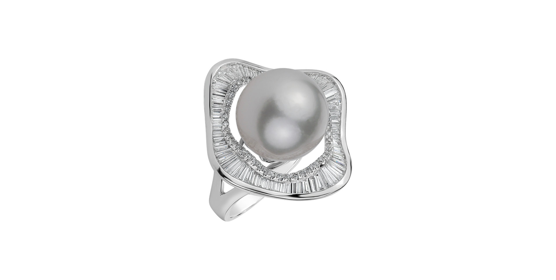 Diamond ring with Pearl Pearl Galaxy