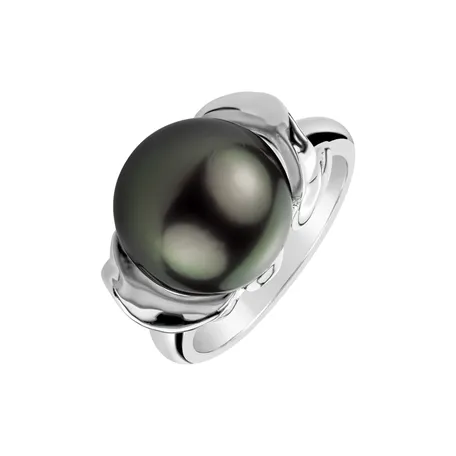 Diamond ring with Pearl Aleah