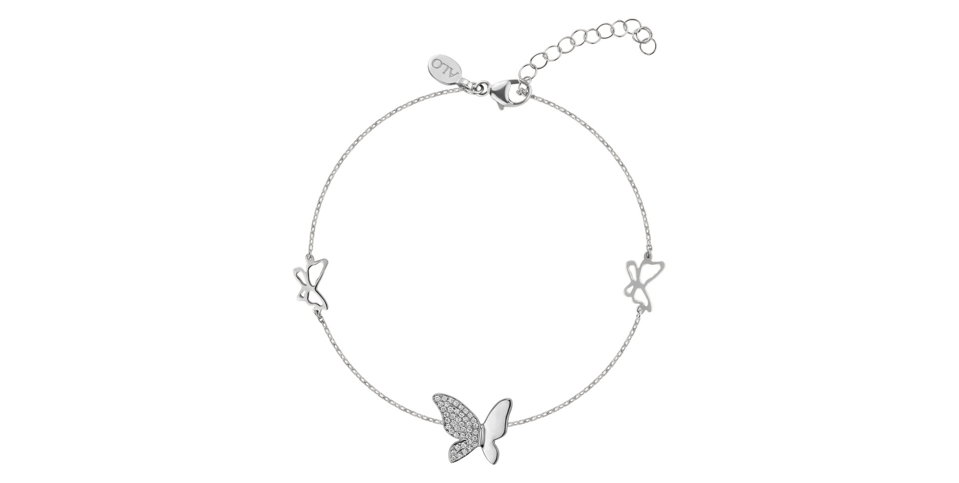Bracelet with diamonds Delicate Butterfly
