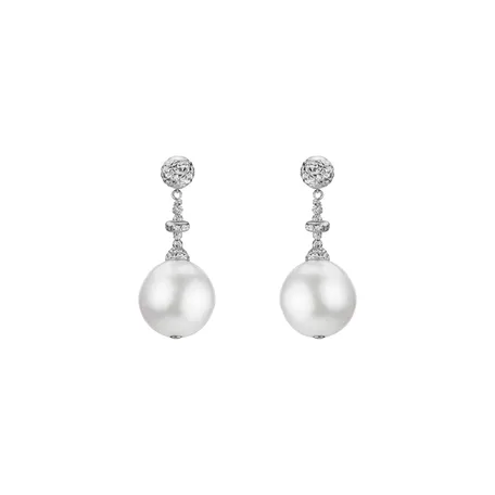 Earrings with Pearl Ocean Glory