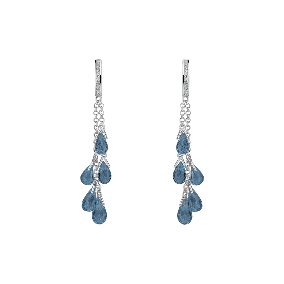 Diamond earrings and Topaz Manna