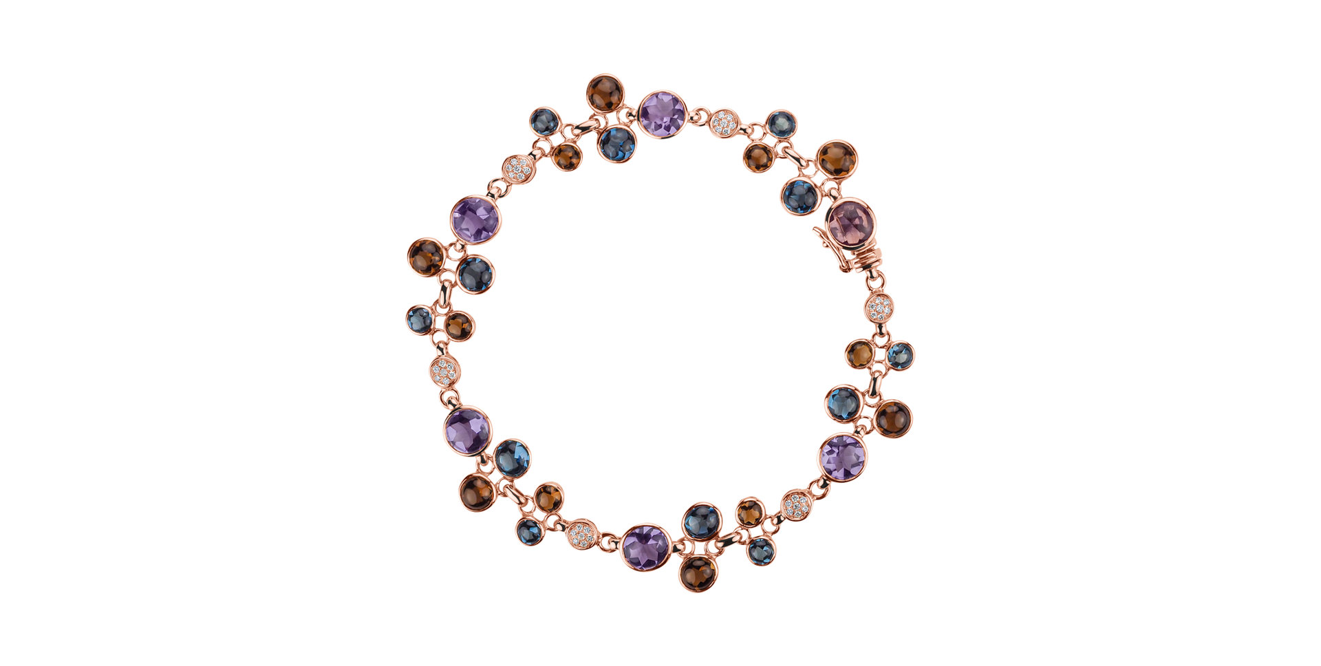 Diamond bracelet with gemstone Rainbow Tears