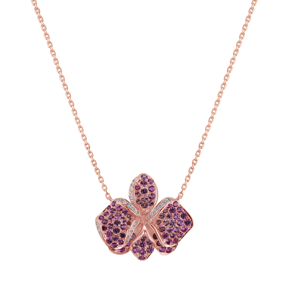 Diamond necklace with Sapphire Viola Romance
