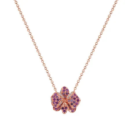 Diamond necklace with Sapphire Violet Fragrant