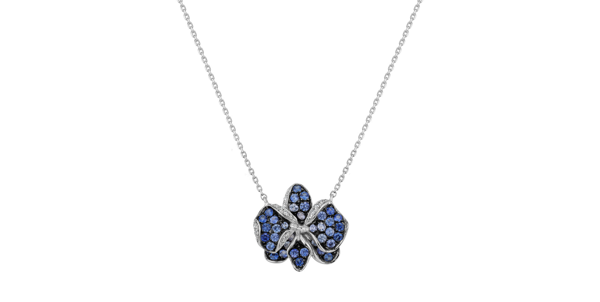 Diamond necklace with Sapphire Violet Fragrant