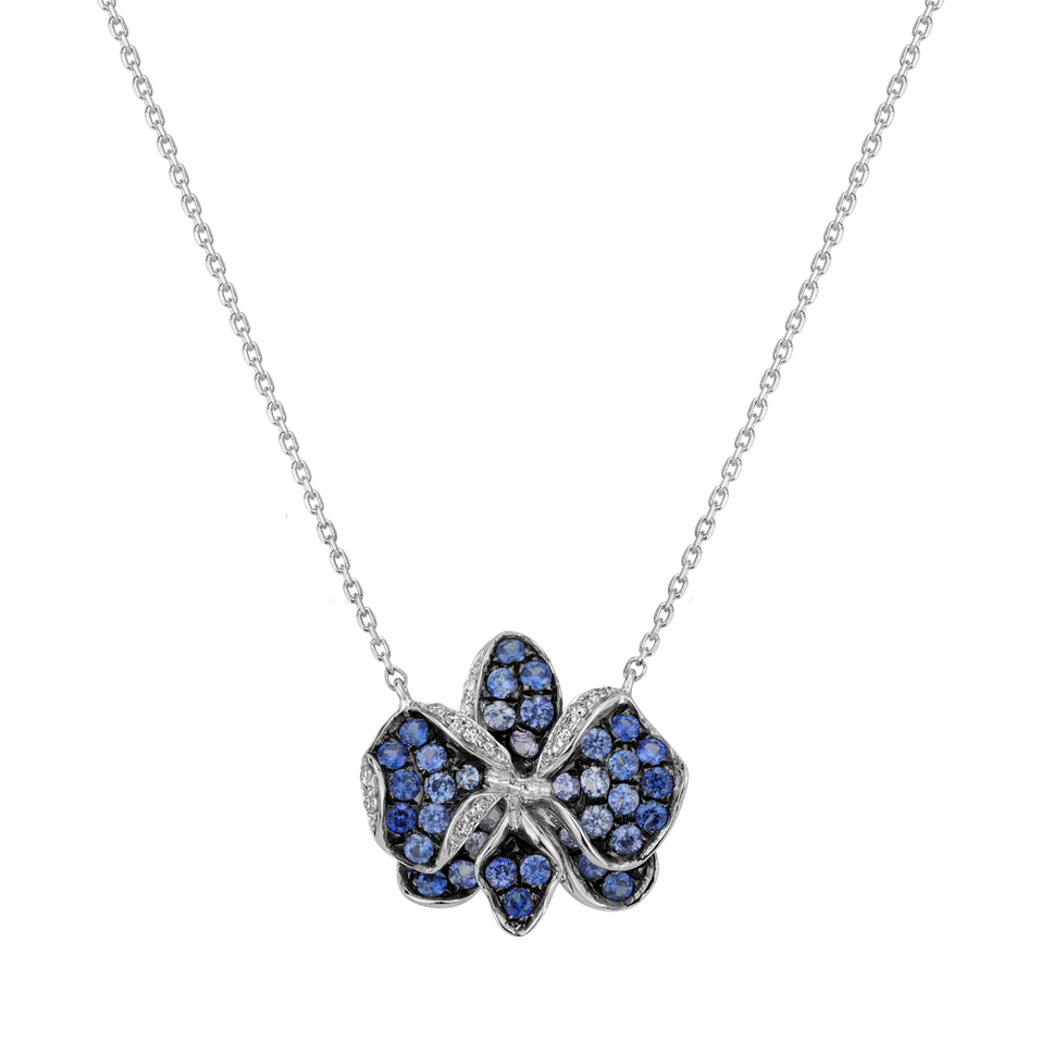 Diamond necklace with Sapphire Violet Fragrant