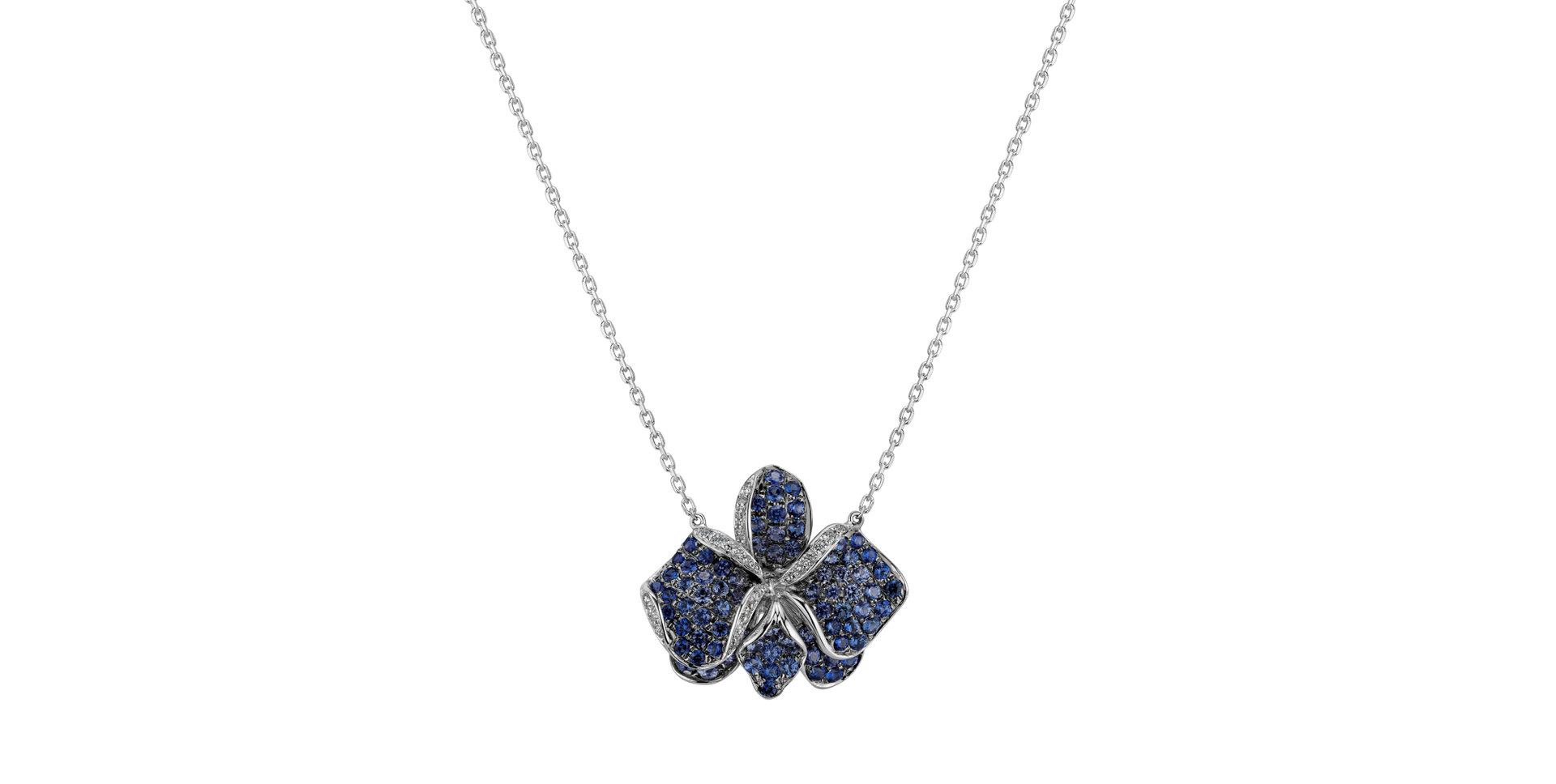 Diamond necklace with Sapphire Viola Romance