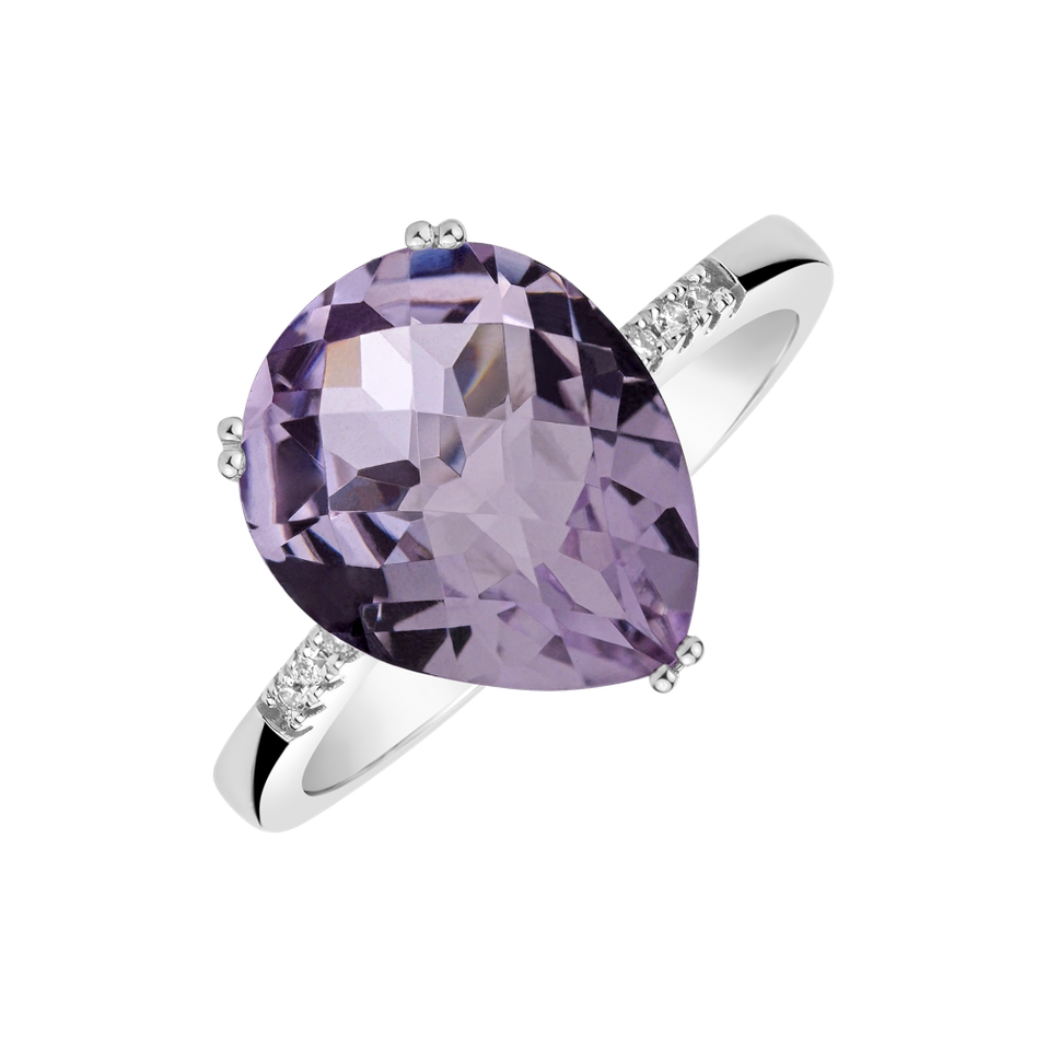 Diamond rings with Amethyst Chateaupers