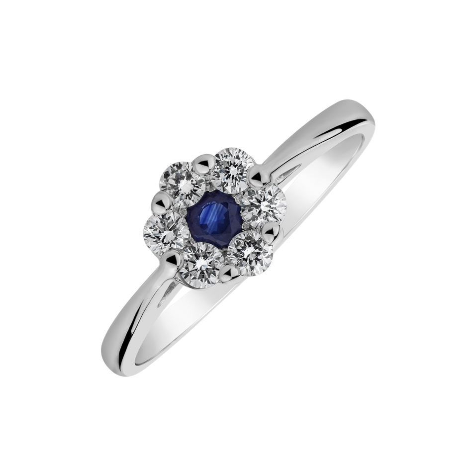 Diamond ring with Sapphire Figment of Imaginations
