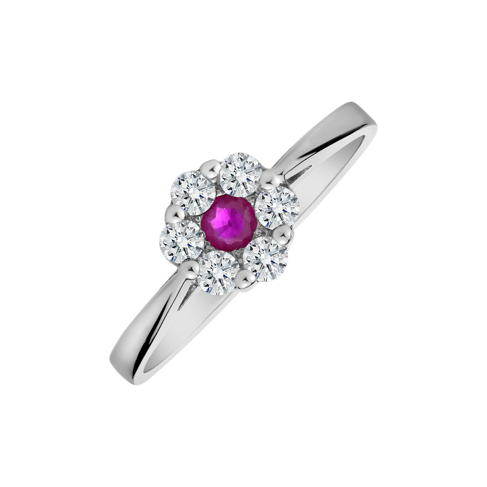 Diamond ring with Ruby Figment of Imaginations