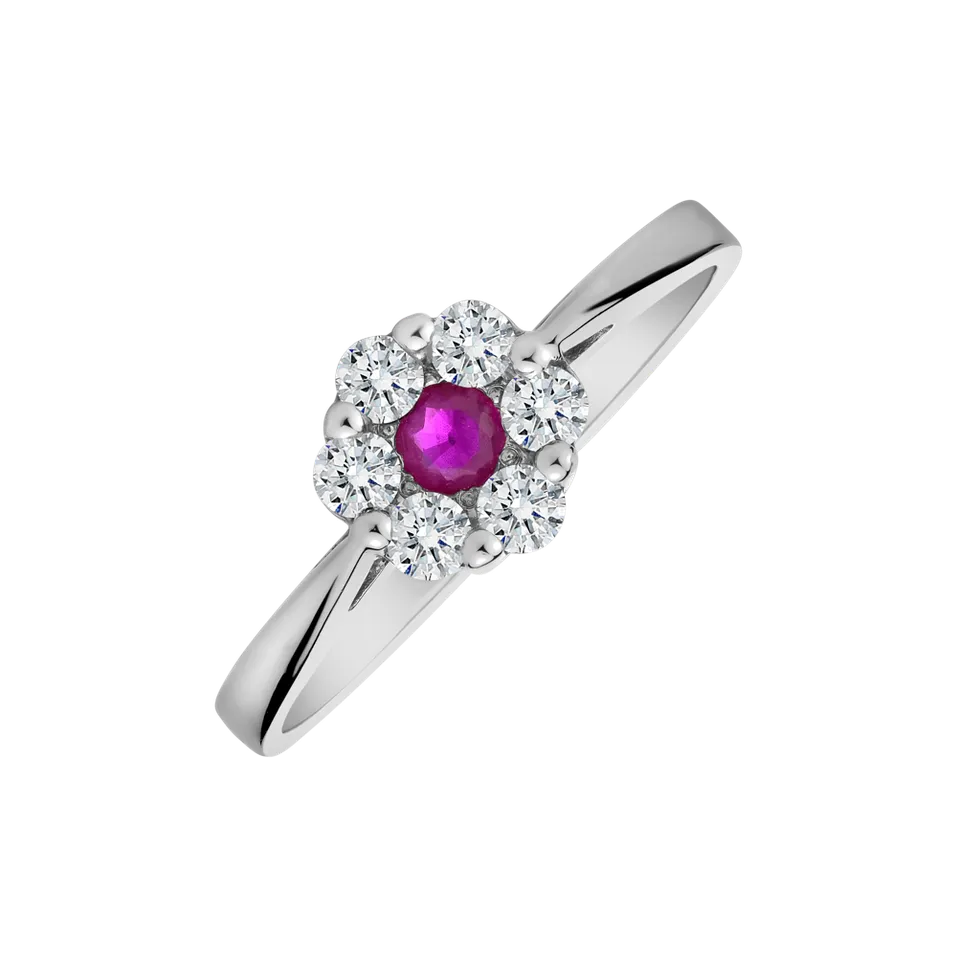 Diamond ring with Ruby Figment of Imaginations