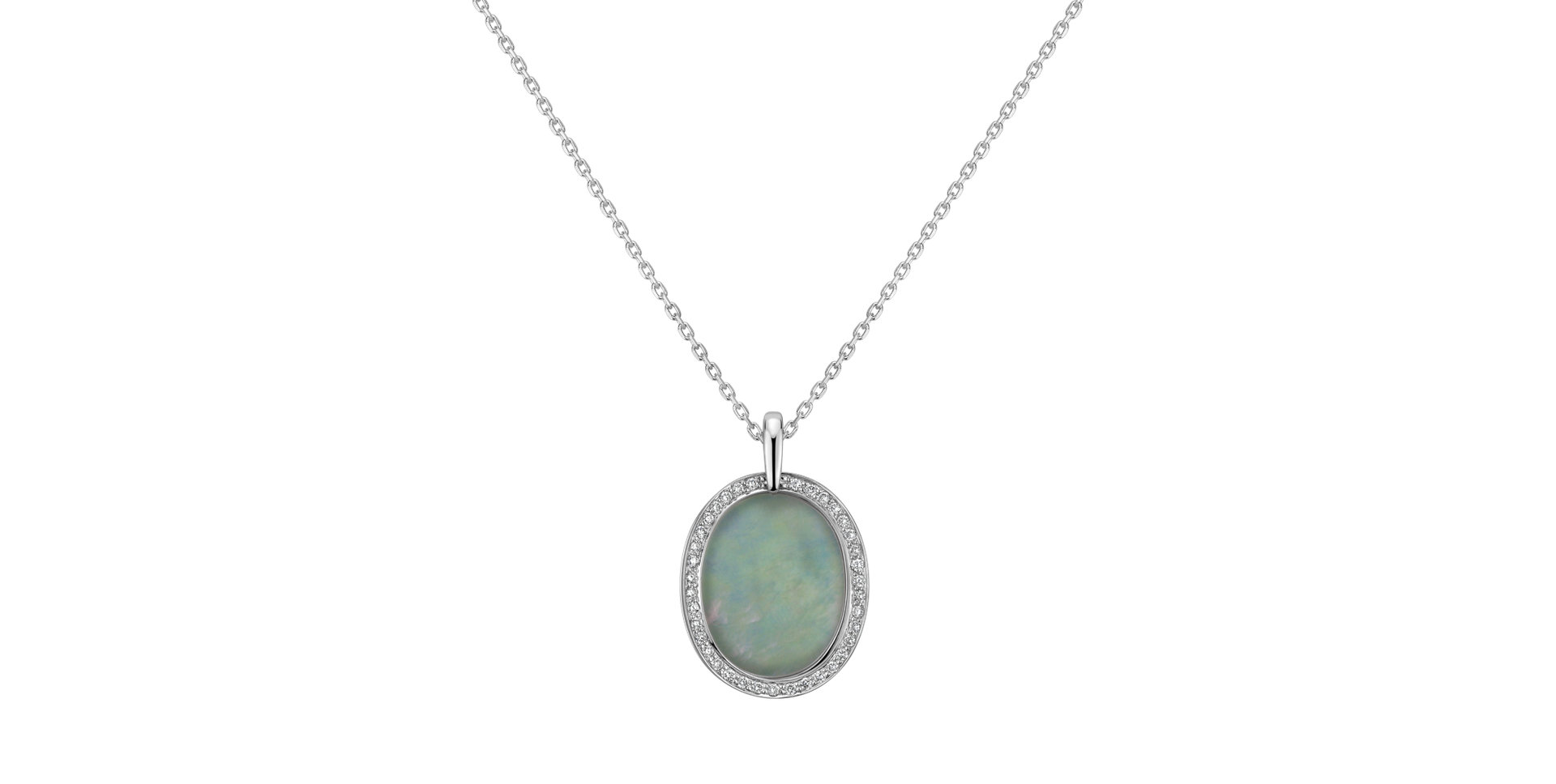 Diamond pendant with Mother of Pearl Elegant Glimmer