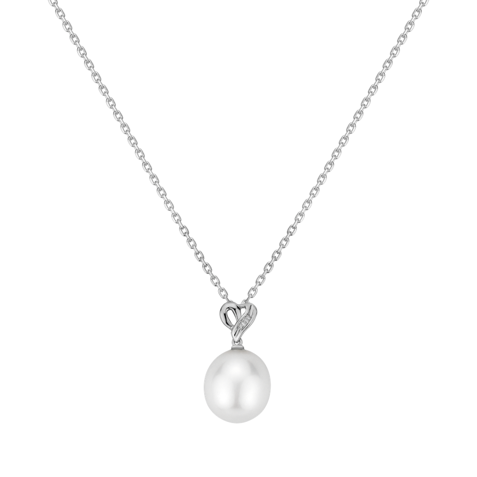 Diamond pendant with Pearl Iris