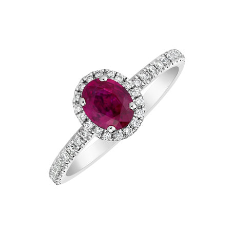 Diamond ring with Ruby Piper