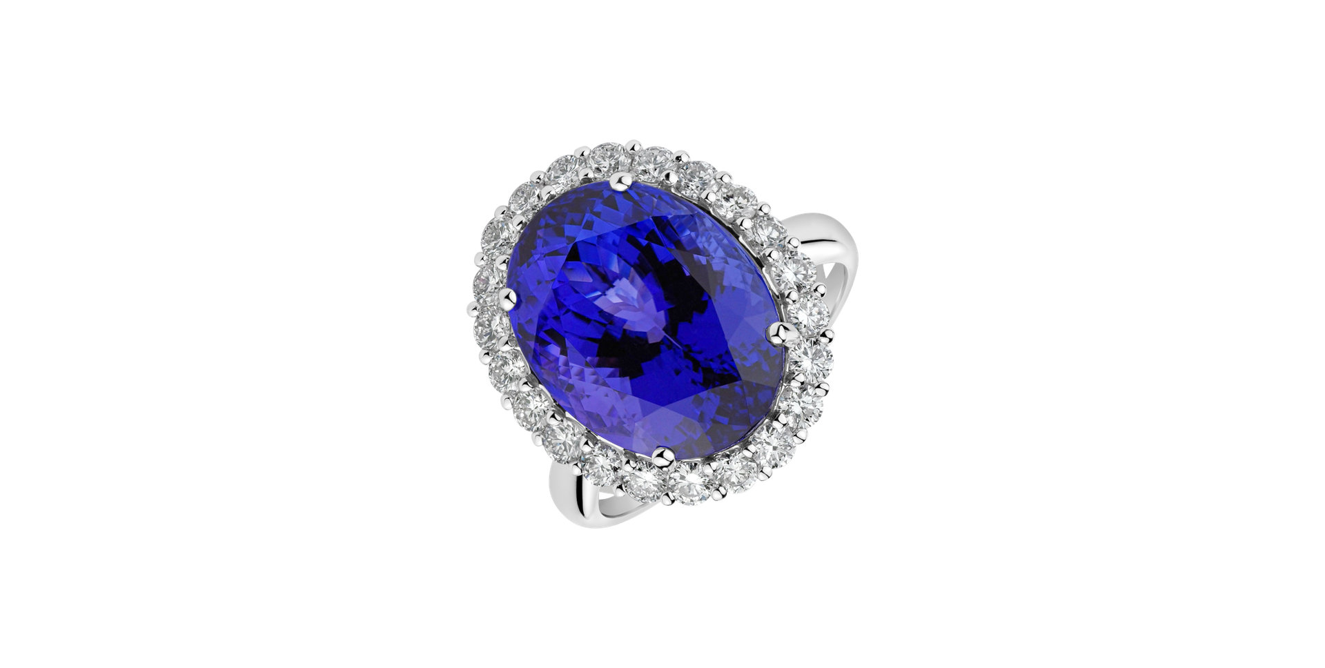 Diamond ring with Tanzanite Ascending