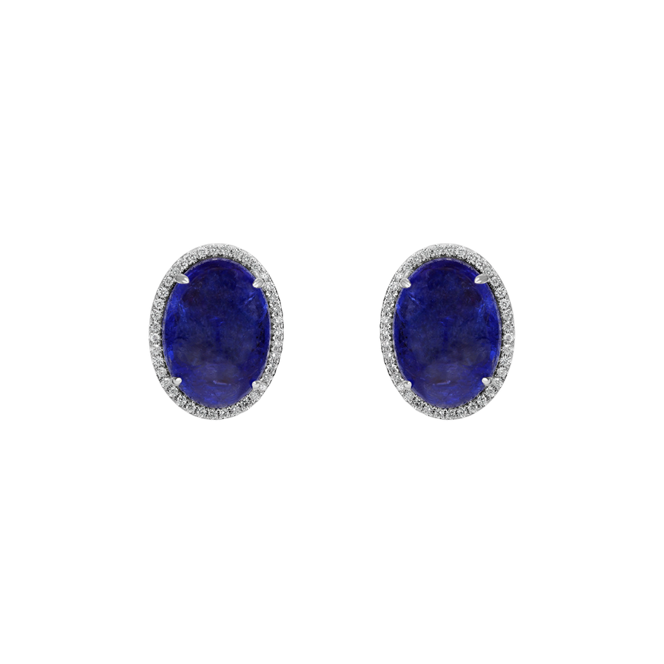 Diamond earrings with Tanzanite Mephisto Miracle