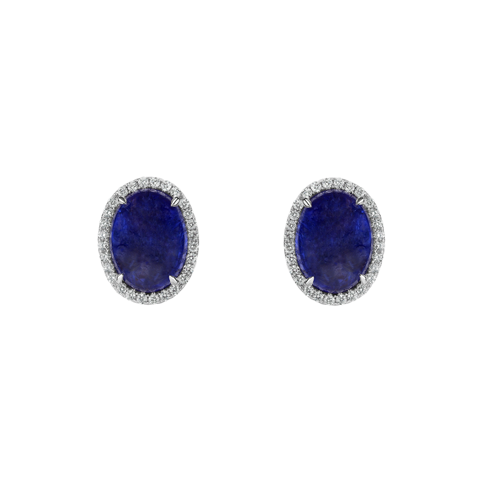 Diamond earrings with Tanzanite Mephisto Treasure
