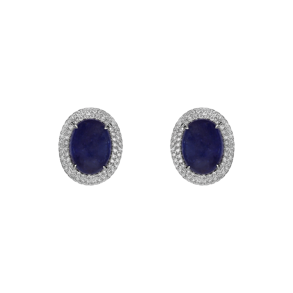 Diamond earrings with Tanzanite Mephisto Passion