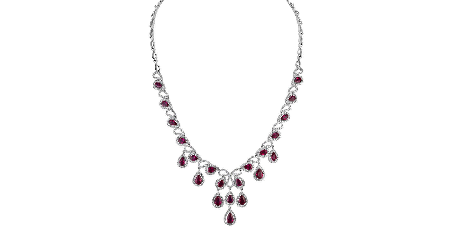 Diamond necklace with Ruby Renaissance Eminence