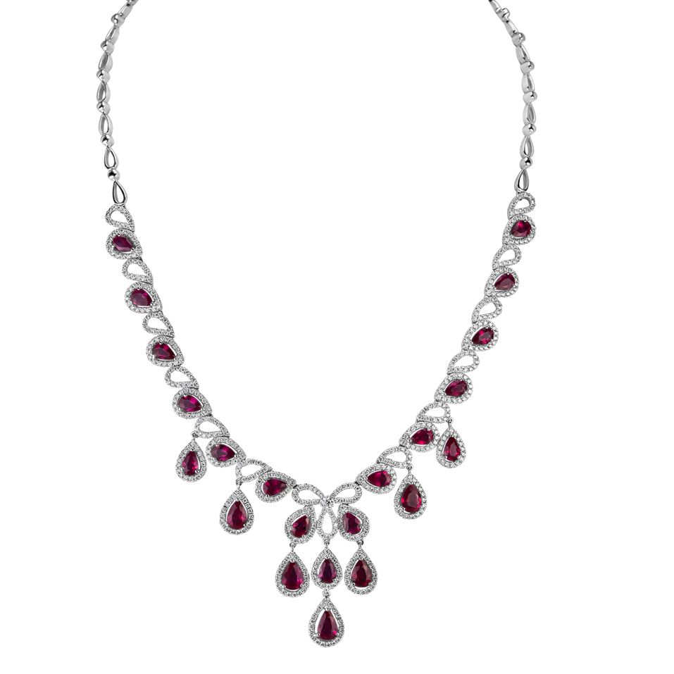 Diamond necklace with Ruby Renaissance Eminence