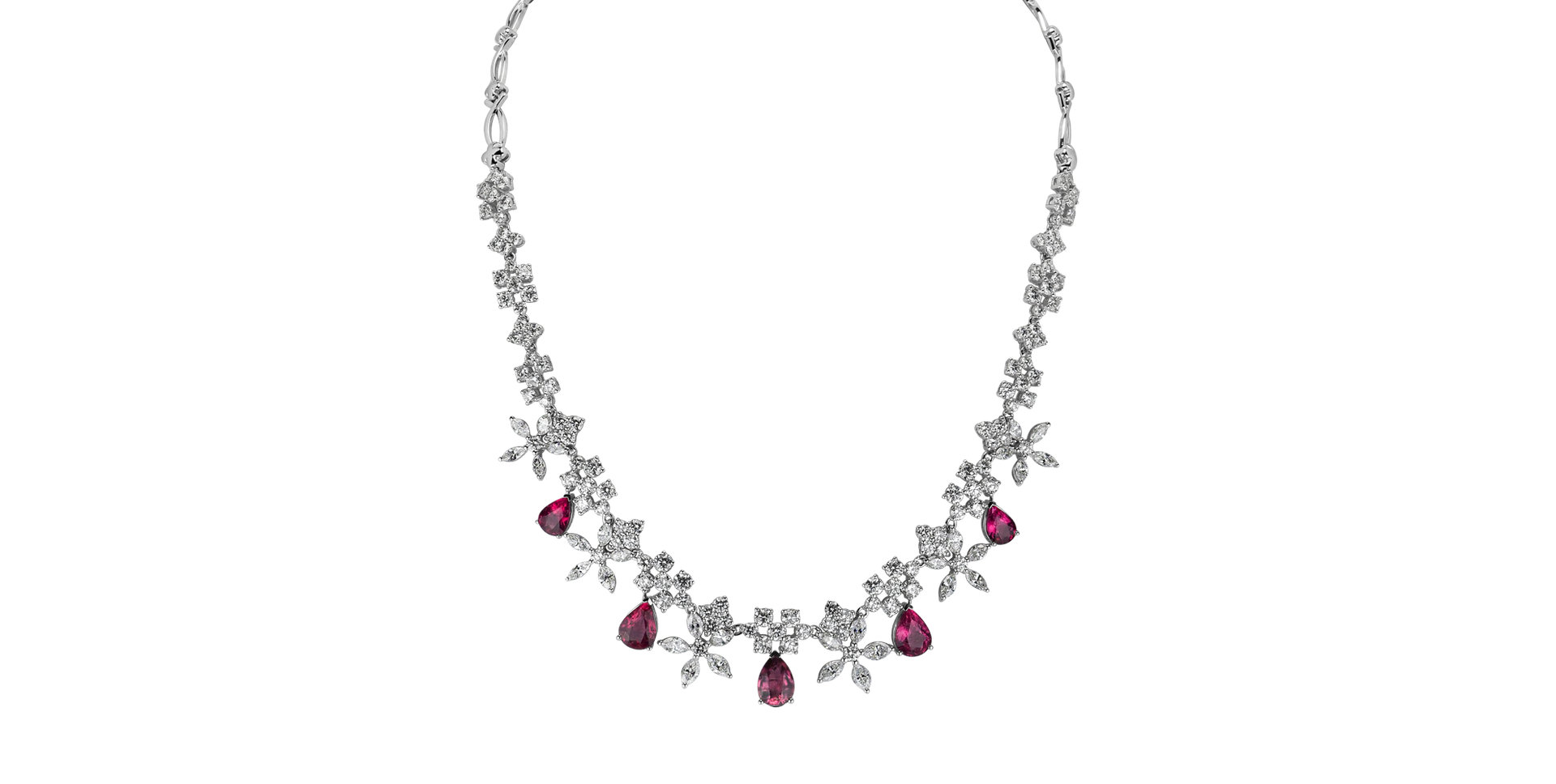 Diamond necklace with Tourmalíne Paradise Queen