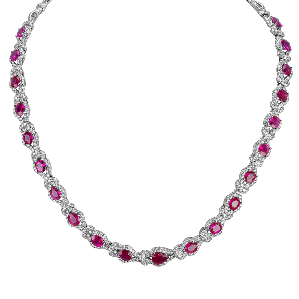 Diamond necklace with Ruby Renaissance Miracle