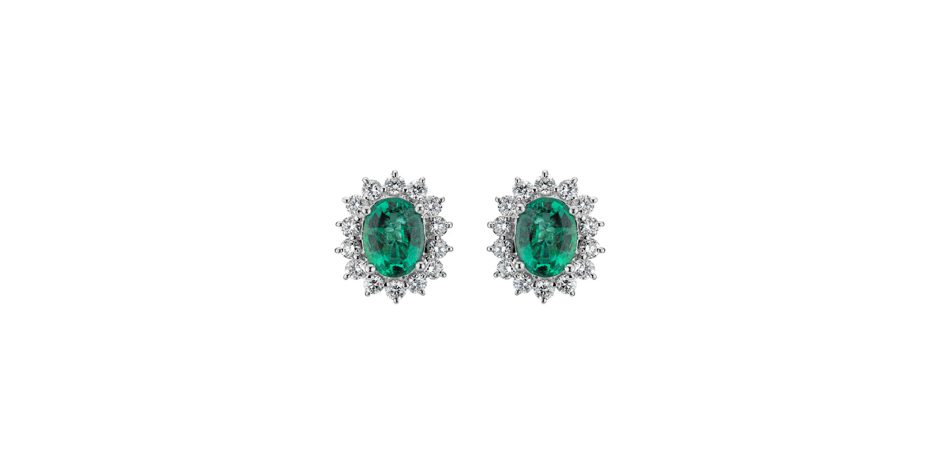 Diamond earrings with Emerald Paradise Passion