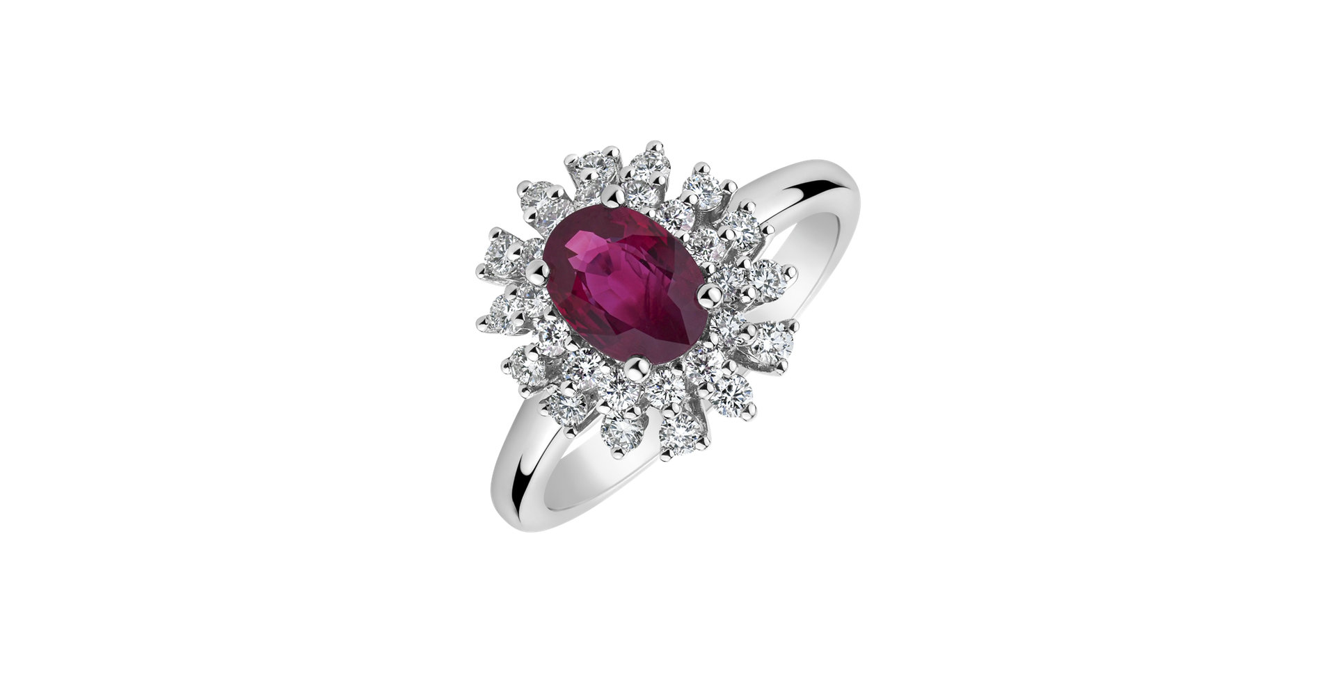 Diamond ring with Ruby Fancy Empire