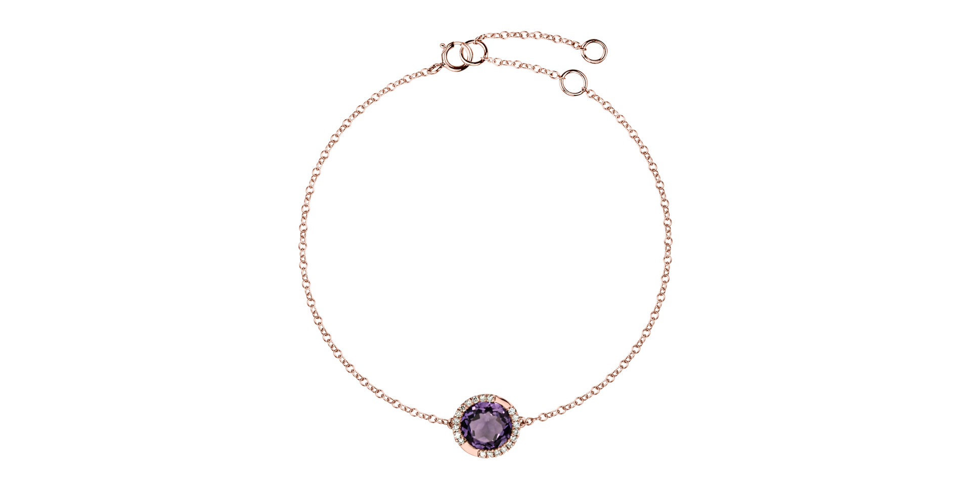 Bracelet with Amethyst and diamonds Ire Desire