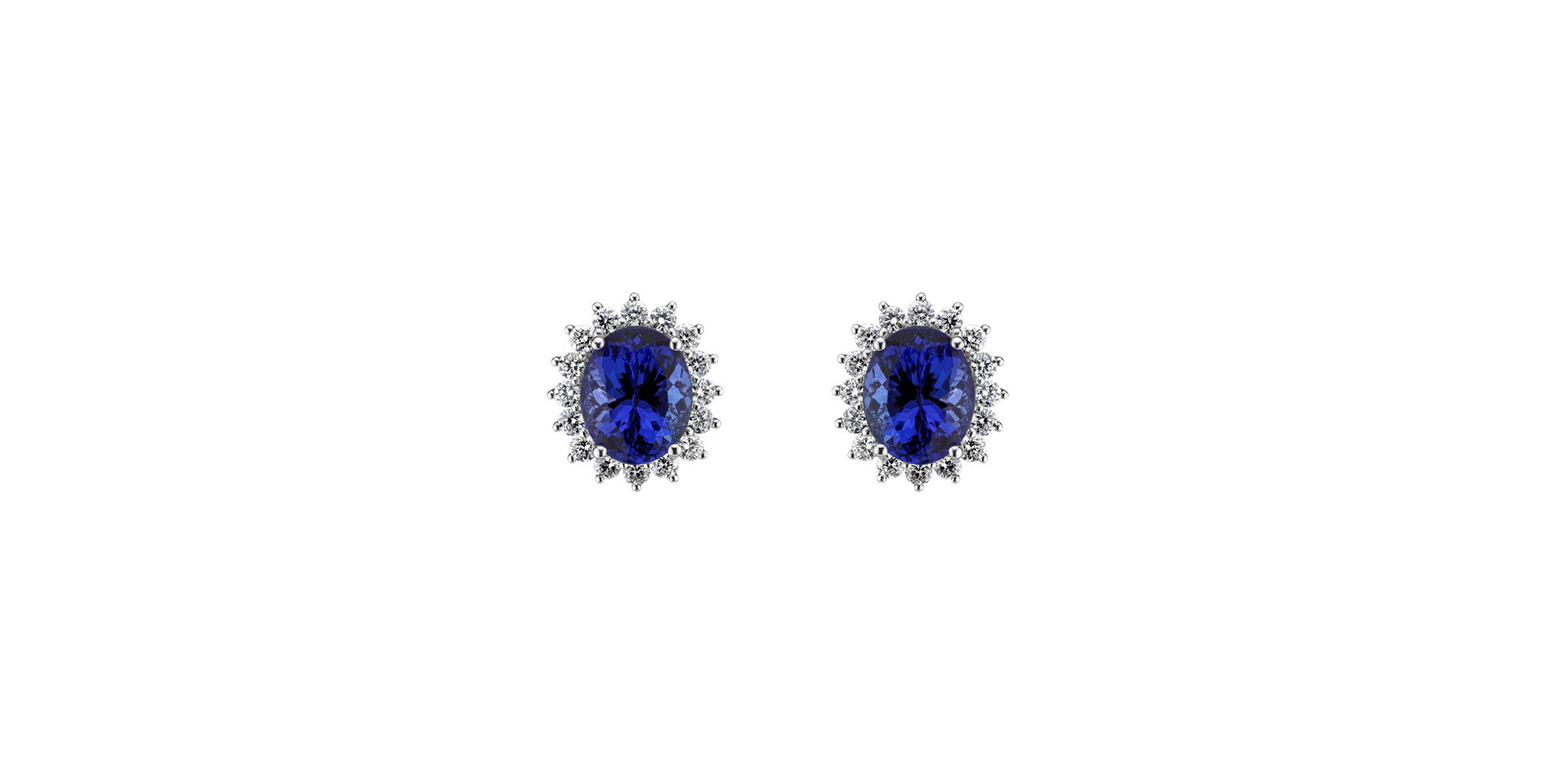 Diamond earrings with Tanzanite Queen Empire