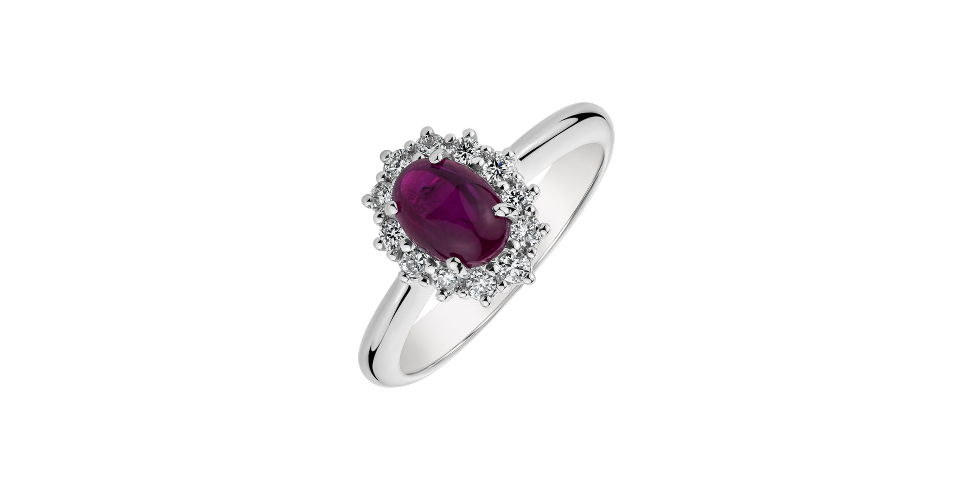 Diamond ring with Ruby Kennerh