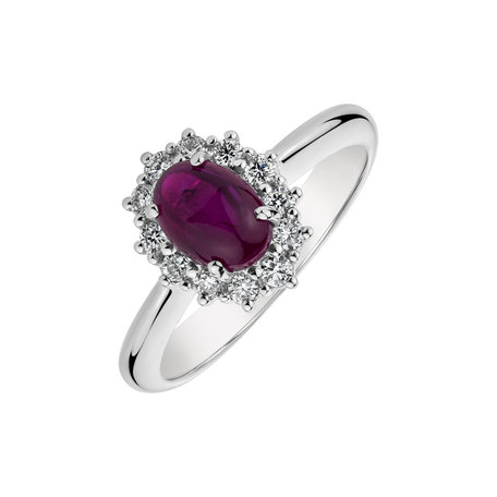 Diamond ring with Ruby Kennerh