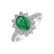 Diamond ring with Emerald Paradise Sin2