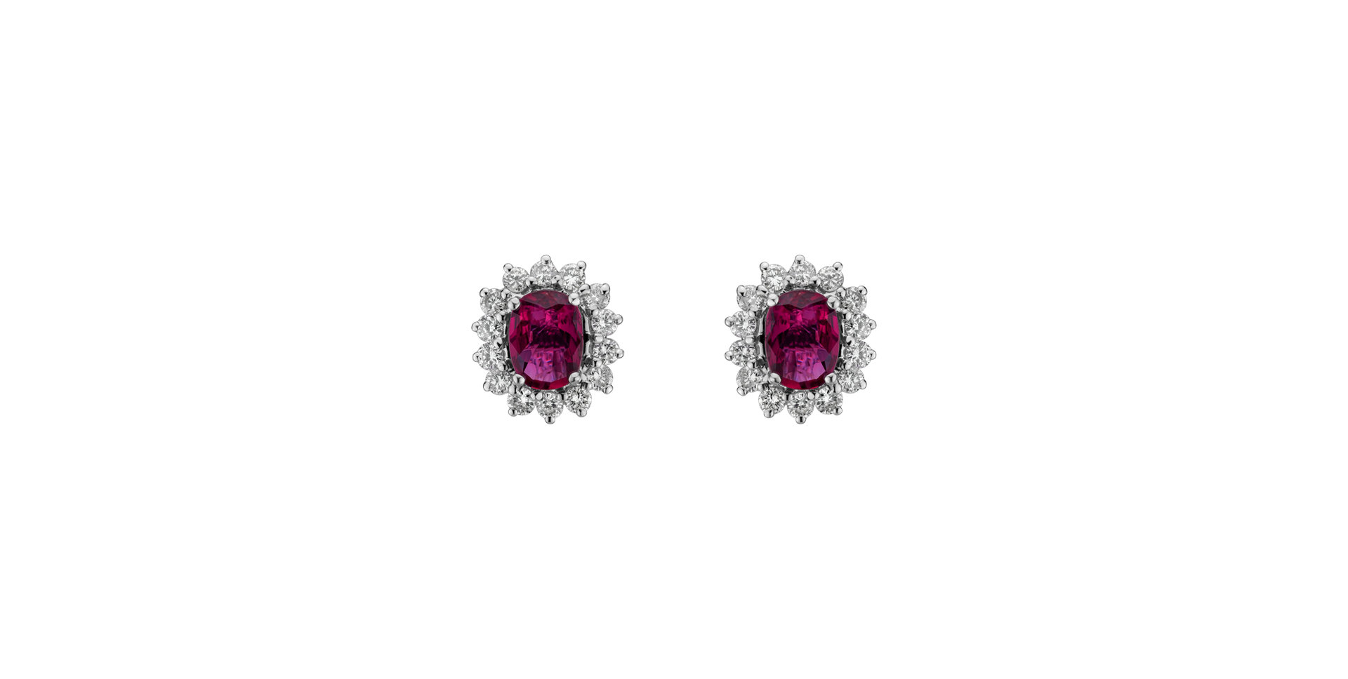 Diamond earrings with Ruby Desire Star