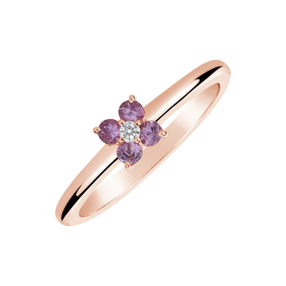 Diamond ring with Sapphire Karissa