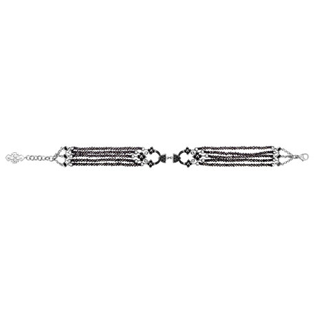 Bracelet with black and white diamonds Starshine Garden
