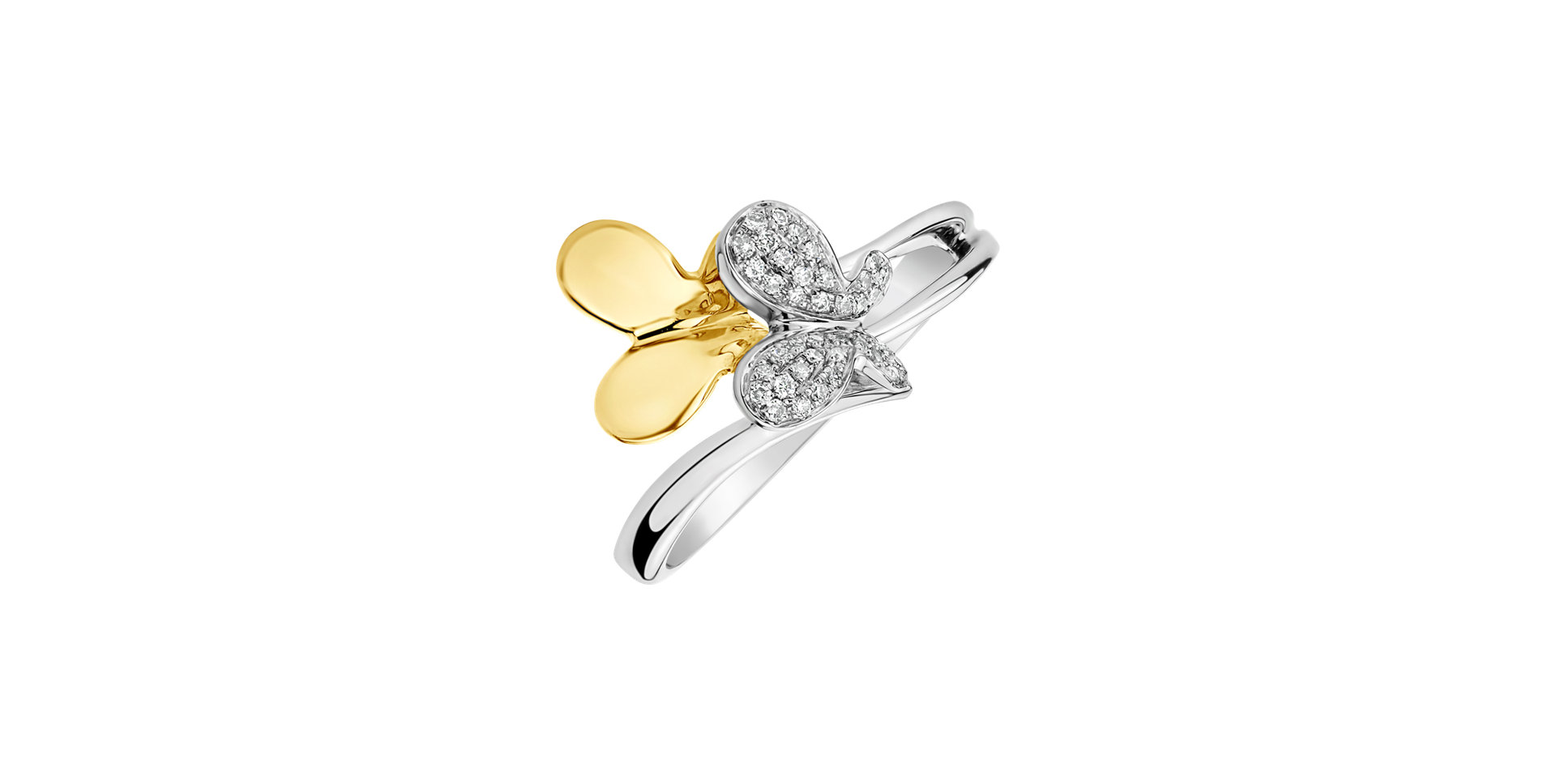 Diamond ring Flying Butterfly