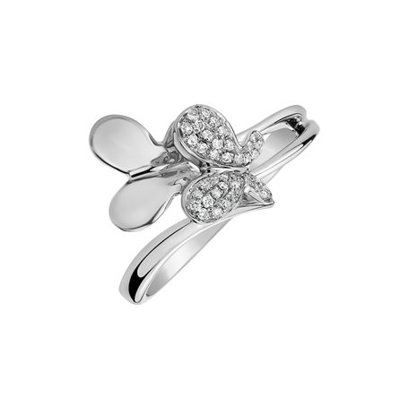 Diamond ring Flying Butterfly